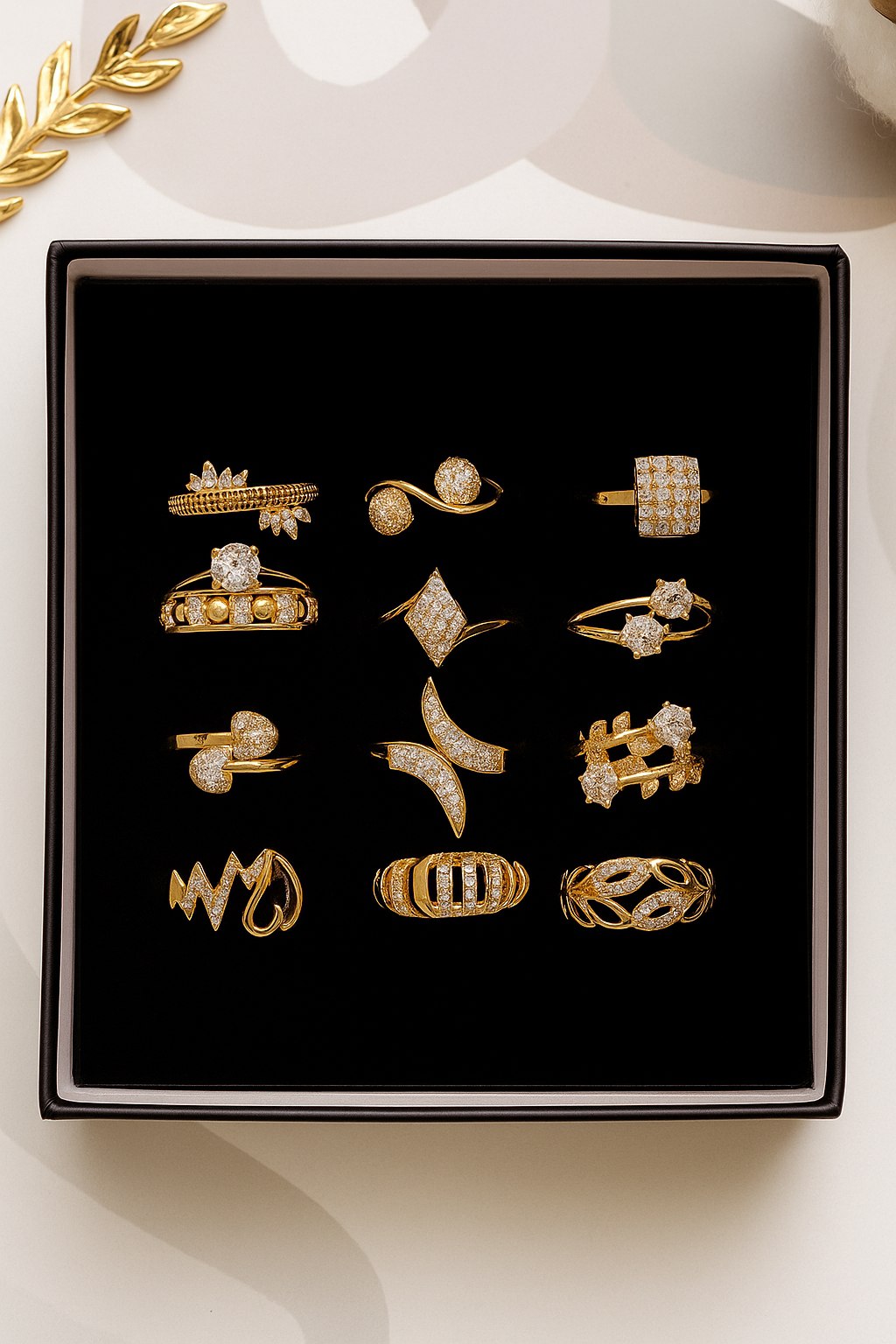 Elegant Gold Plated Designer Ring Set