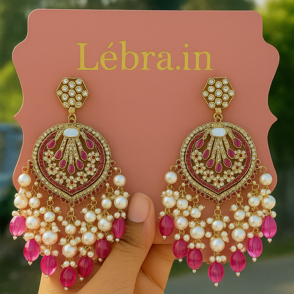 Traditional Chandbali Earrings in 5 colors