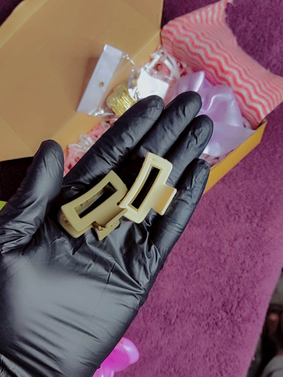 Hair Accessories Set - Clips, Bow & Ring