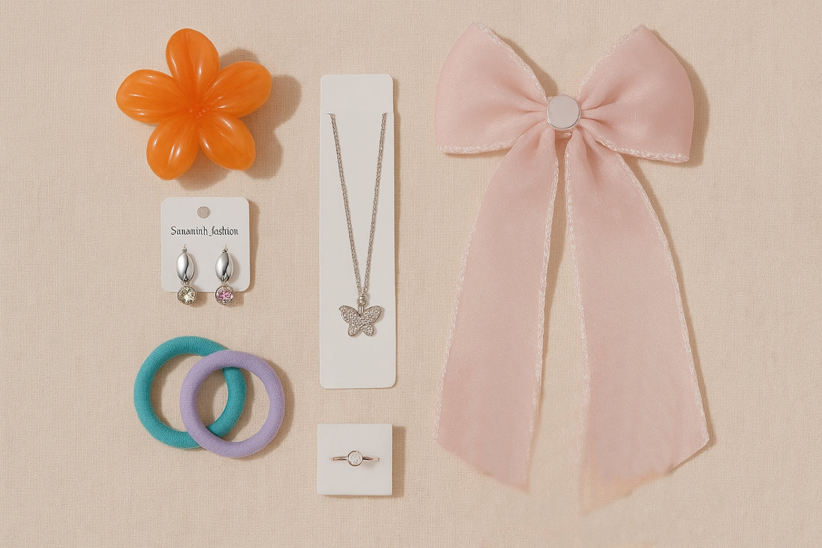 Elegant Floral Jewelry Set for Girl-women