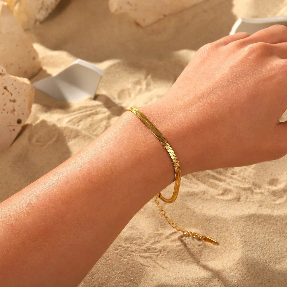 Stainless Steel Snake Bone Chain Bracelet